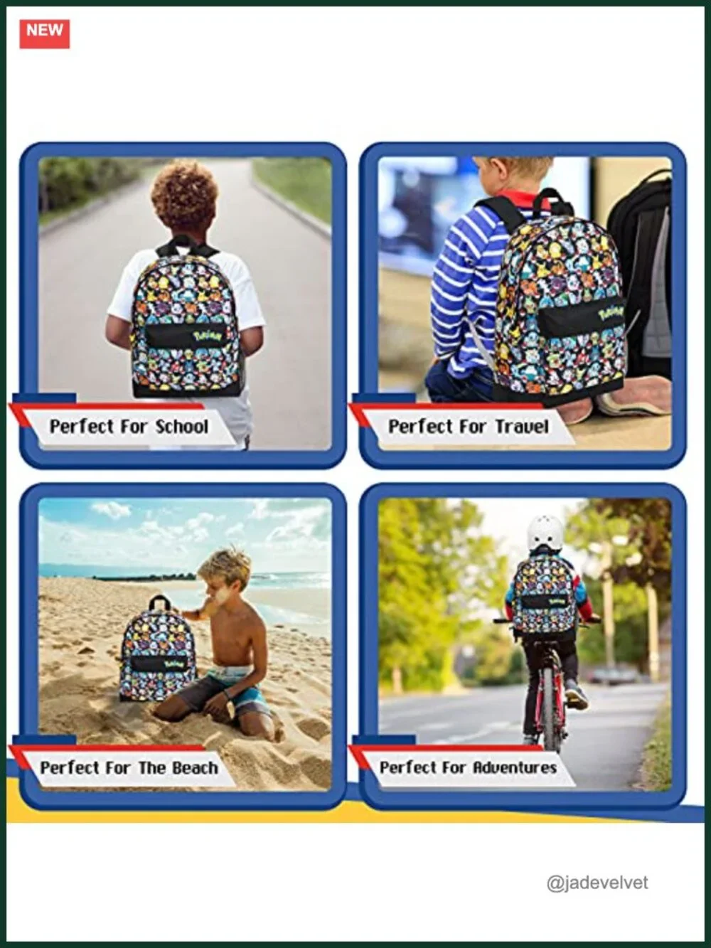 Pokemon Pikachu Kids Backpack for School Travel Sports